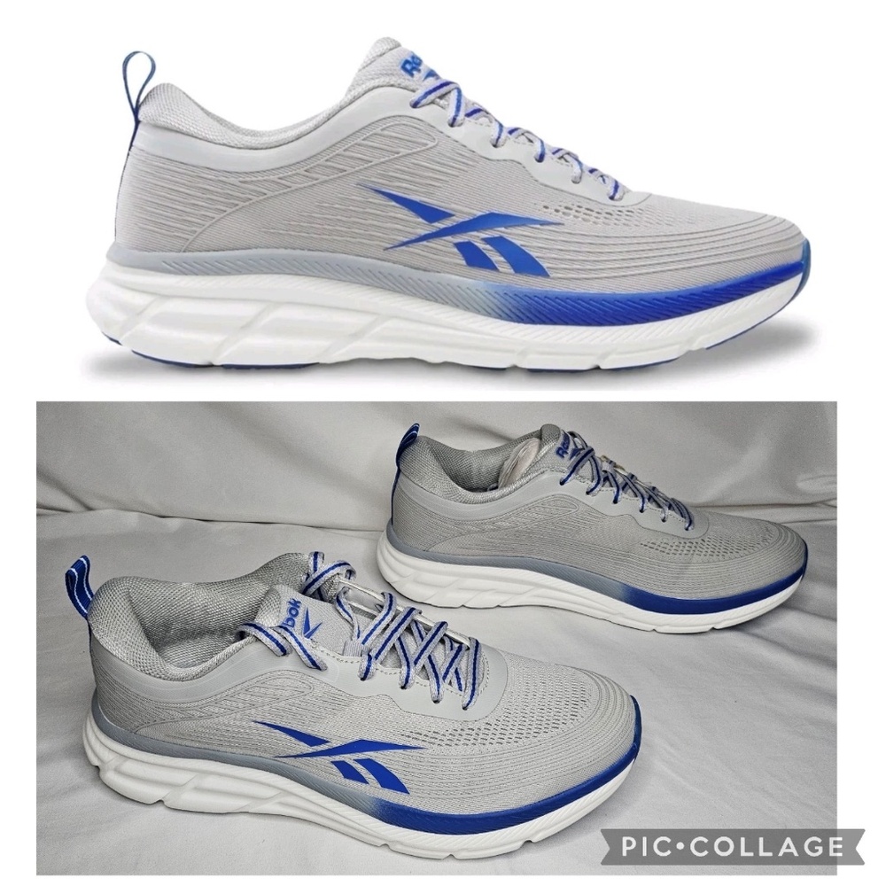 New Men Reebok 100233883 Road Strider Running Shoe Sneaker Grey Blue White 11.5
